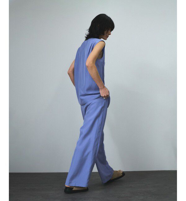 SALON adam et rope'「[25SS]GENTLE SILK パンツ【セットアップ対応】」|チノ|