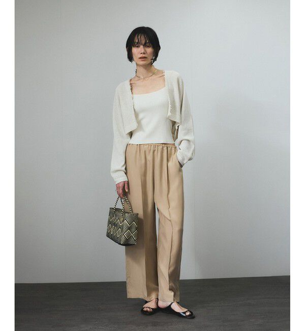 SALON adam et rope'「[25SS]GENTLE SILK パンツ【セットアップ対応】」|チノ|