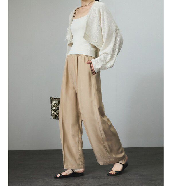 SALON adam et rope'「[25SS]GENTLE SILK パンツ【セットアップ対応】」|チノ|