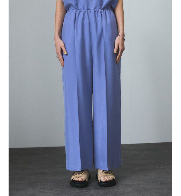SALON adam et rope'「[25SS]GENTLE SILK パンツ【セットアップ対応】」|チノ|