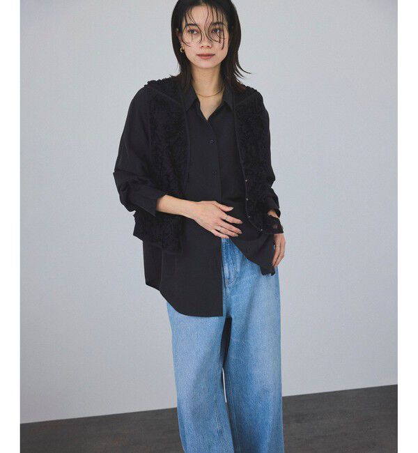 SALON adam et rope'「[25SS]GENTLE SILK シャツ【セットアップ対応】」|シャツ・ブラウス|クロメイン