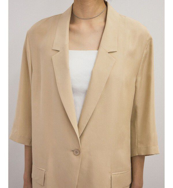 SALON adam et rope'「[25SS]GENTLE SILK ハーフスリーブジャケット【セットアップ対応・洗える】」|シャツ・ブラウス|