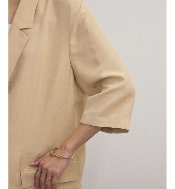 SALON adam et rope'「[25SS]GENTLE SILK ハーフスリーブジャケット【セットアップ対応・洗える】」|シャツ・ブラウス|