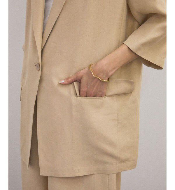 SALON adam et rope'「[25SS]GENTLE SILK ハーフスリーブジャケット【セットアップ対応・洗える】」|シャツ・ブラウス|