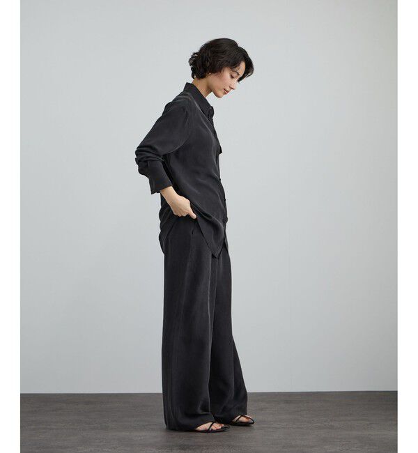 SALON adam et rope'「[26SS]GENTLE SILK パンツ / セットアップ対応・洗える」|チノ|