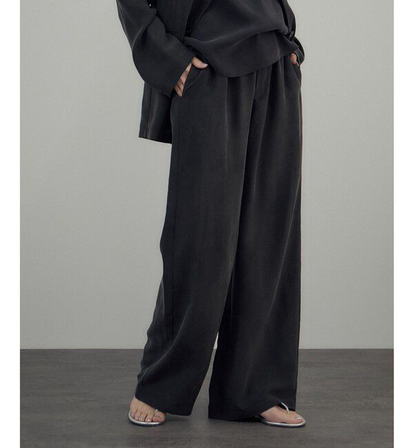 SALON adam et rope'「[26SS]GENTLE SILK パンツ / セットアップ対応・洗える」|チノ|