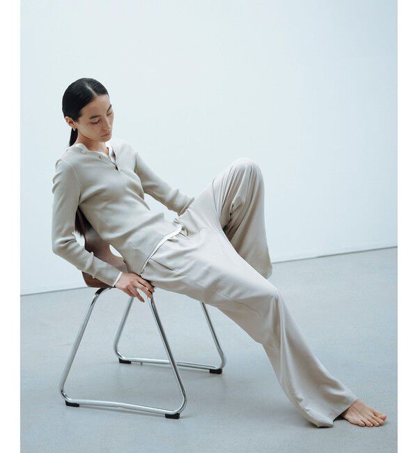 SALON adam et rope'「[26SS]GENTLE SILK パンツ / セットアップ対応・洗える」|チノ|ベージュ系(28)