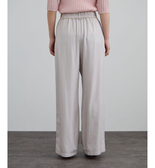 SALON adam et rope'「アセテートツイルイージーリラックスパンツ / セットアップ対応」|チノ|