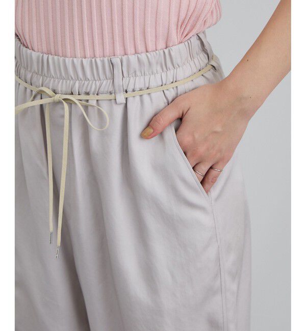 SALON adam et rope'「アセテートツイルイージーリラックスパンツ / セットアップ対応」|チノ|