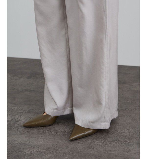 SALON adam et rope'「アセテートツイルイージーリラックスパンツ / セットアップ対応」|チノ|