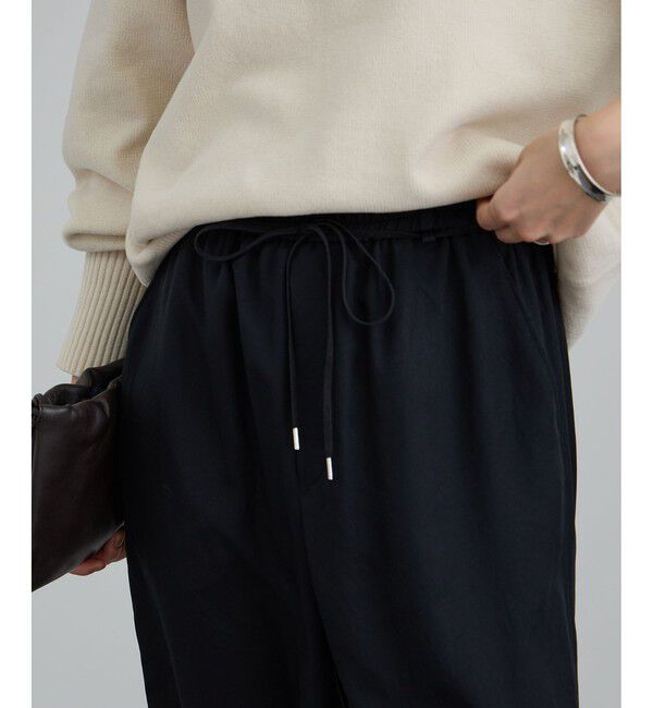 SALON adam et rope'「アセテートツイルイージーリラックスパンツ / セットアップ対応」|チノ|