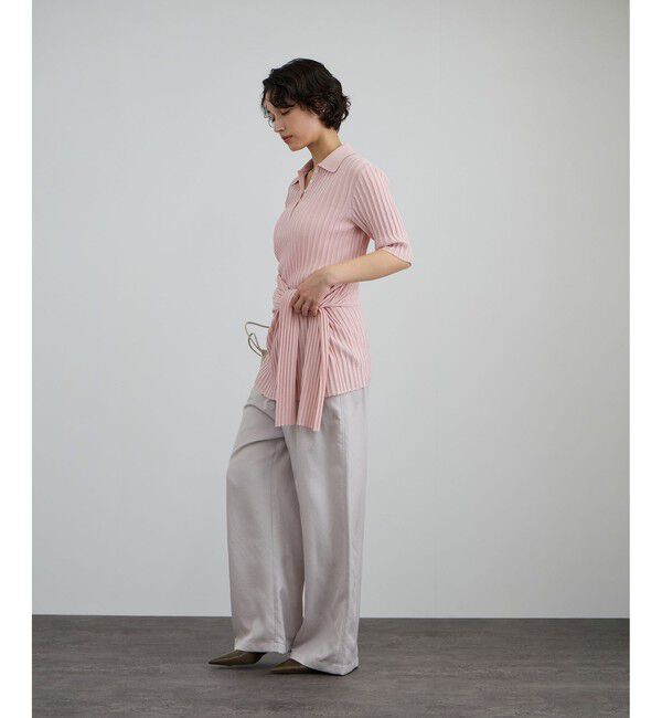 SALON adam et rope'「アセテートツイルイージーリラックスパンツ / セットアップ対応」|チノ|