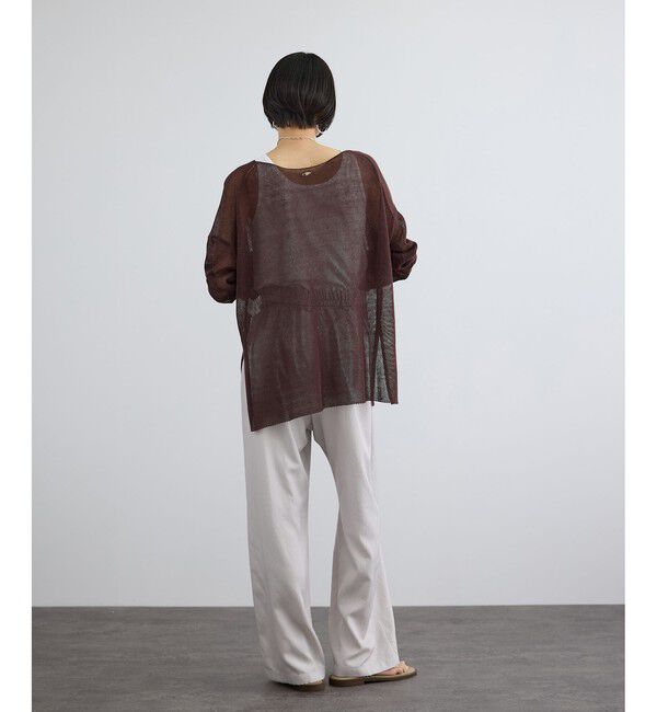 SALON adam et rope'「アセテートツイルイージーリラックスパンツ / セットアップ対応」|チノ|