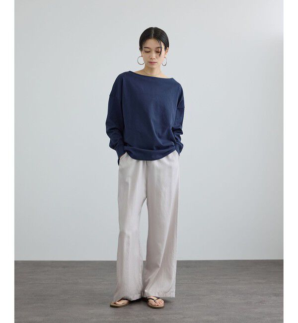 SALON adam et rope'「アセテートツイルイージーリラックスパンツ / セットアップ対応」|チノ|