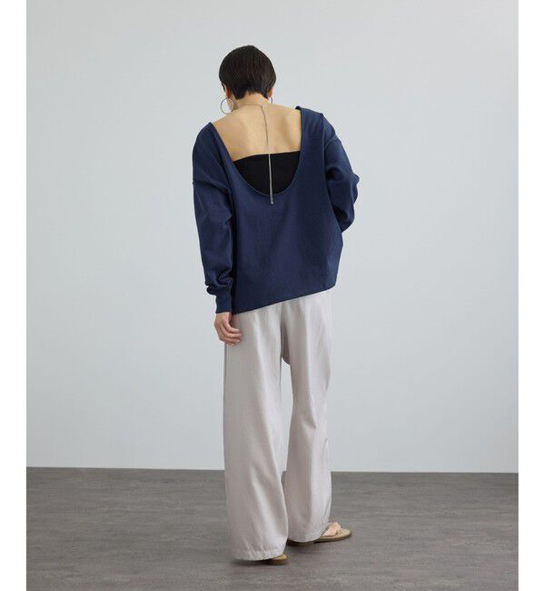 SALON adam et rope'「アセテートツイルイージーリラックスパンツ / セットアップ対応」|チノ|