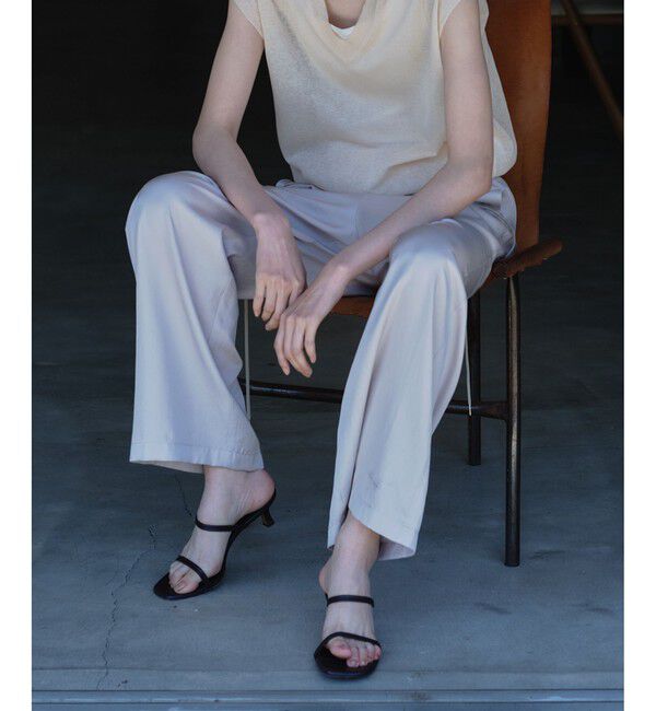 SALON adam et rope'「アセテートツイルイージーリラックスパンツ / セットアップ対応」|チノ|ベージュ系(28)