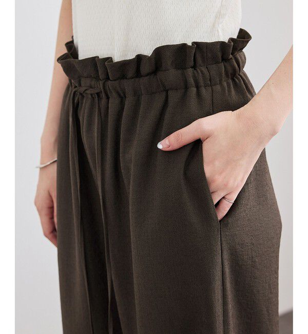 SALON adam et rope'「【WEB限定】リネンライクイージーパンツ / セットアップ対応」|チノ|