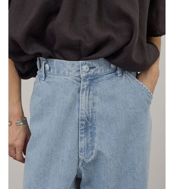 SALON adam et rope'「【KURO for SALON（クロ）】別注EASY TUCK DENIM LIGHT INDIGO / デニムパンツ」|デニム|