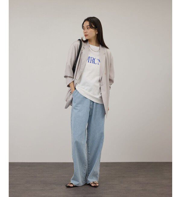 SALON adam et rope'「【KURO for SALON（クロ）】別注EASY TUCK DENIM LIGHT INDIGO / デニムパンツ」|デニム|