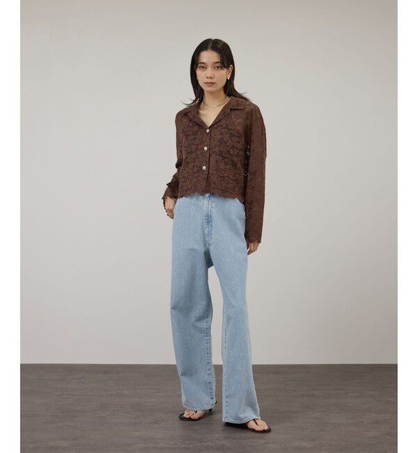 SALON adam et rope'「【KURO for SALON（クロ）】別注EASY TUCK DENIM LIGHT INDIGO / デニムパンツ」|デニム|