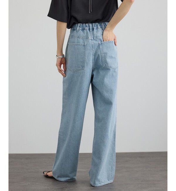SALON adam et rope'「【KURO for SALON（クロ）】別注EASY TUCK DENIM LIGHT INDIGO / デニムパンツ」|デニム|