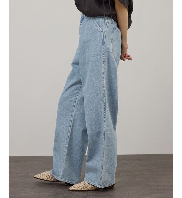 SALON adam et rope'「【KURO for SALON（クロ）】別注EASY TUCK DENIM LIGHT INDIGO / デニムパンツ」|デニム|
