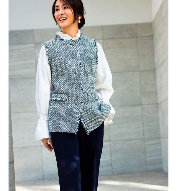 ROPE「ミックスツイードジレベスト」|ベスト・ジレ|
