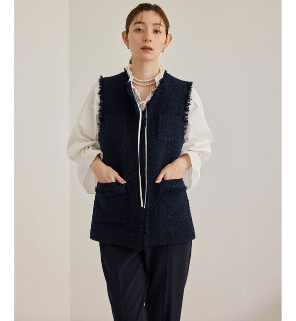 ROPE「ミックスツイードジレベスト」|ベスト・ジレ|