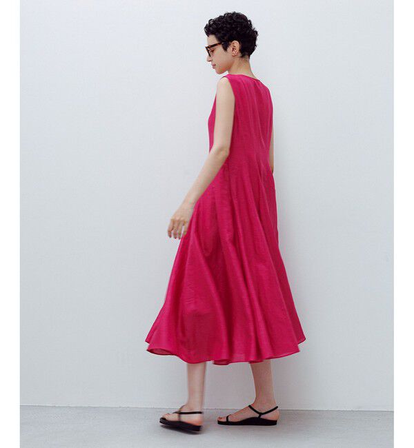 ROPE「【洗える】ブライトリネン パッチワンピース」|ワンピース|