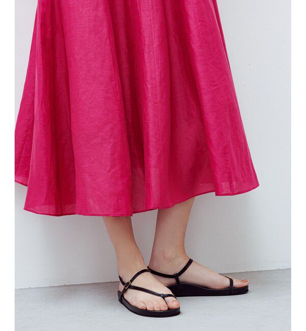 ROPE「【洗える】ブライトリネン パッチワンピース」|ワンピース|