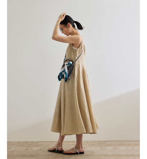 ROPE「【洗える】ブライトリネン パッチワンピース」|ワンピース|