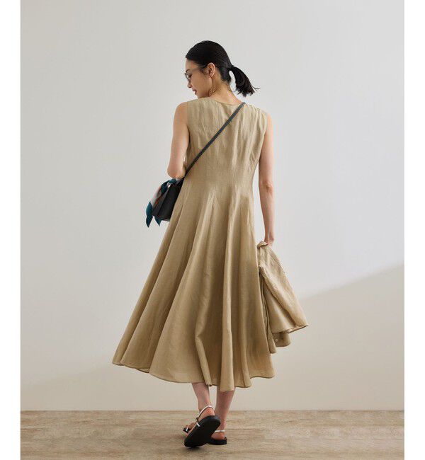 ROPE「【洗える】ブライトリネン パッチワンピース」|ワンピース|