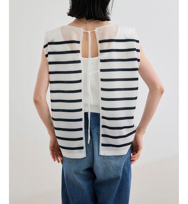 ROPE「シャイニー2WAYリボンブラウス/洗える」|シャツ・ブラウス|