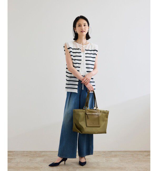 ROPE「シャイニー2WAYリボンブラウス/洗える」|シャツ・ブラウス|