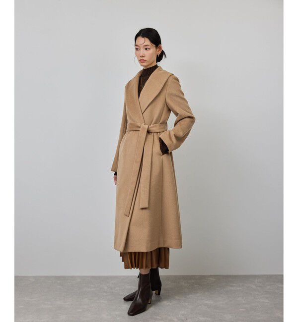 ROPE「プレミアムカシミヤ ショールカラーコート」|ステンカラーコート|