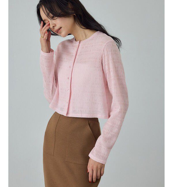 ROPE「ボタニカルダイコンパクトカーディガン/イージーケア・アンサンブル対応」|カーディガン|