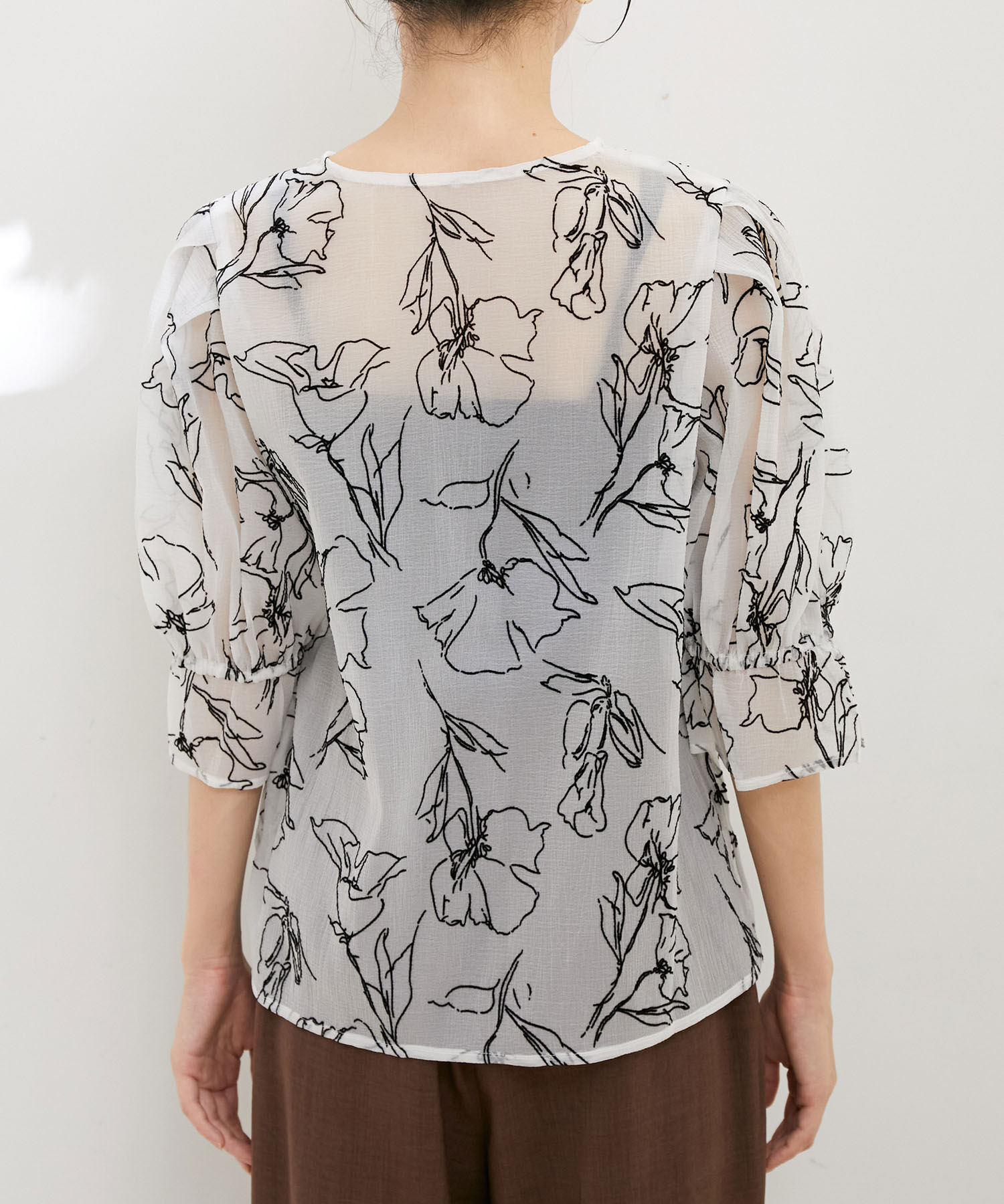 VIS「【選べる素材】アソートボウタイリボンブラウス」|シャツ・ブラウス|