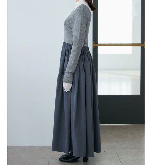VIS「【前後2WAY】ニットドッキングワンピース【洗える】」|ワンピース|