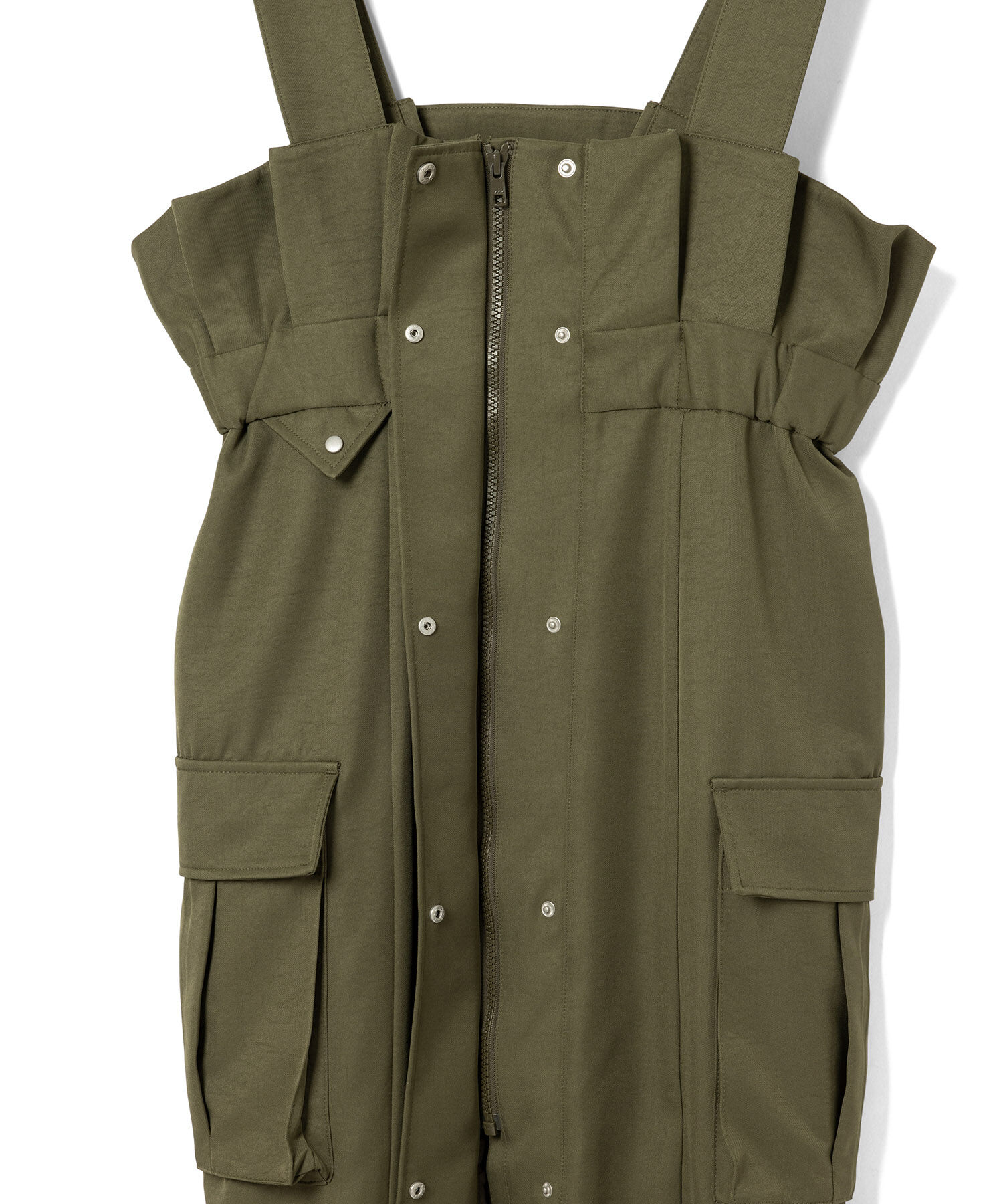 VIS「ミリタリービッグポケットジャンパースカート」|ジャンパースカート|