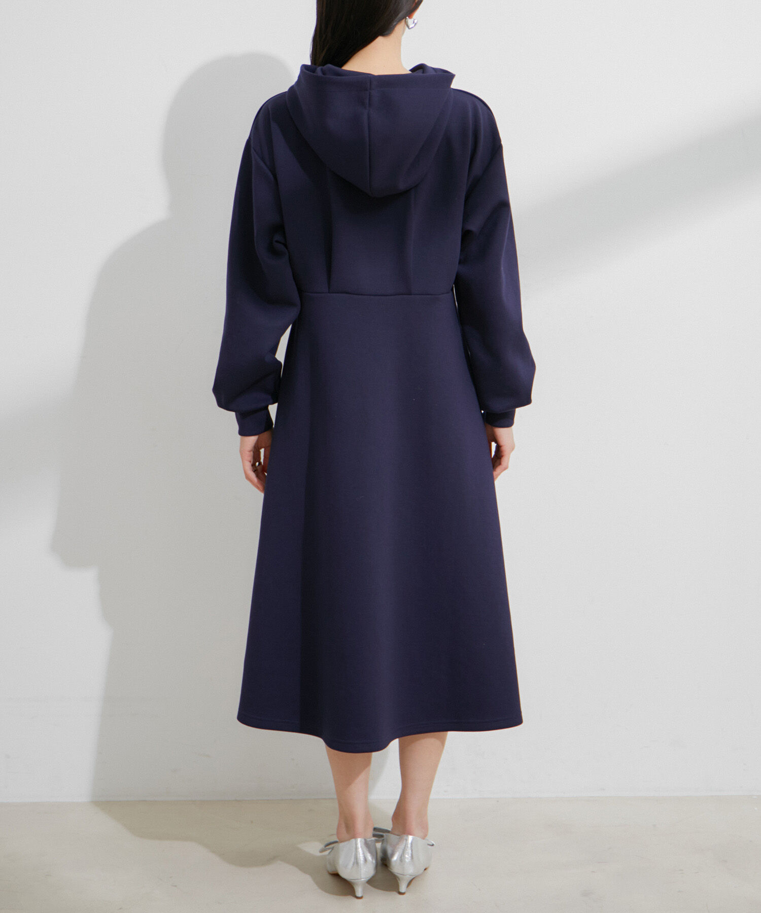 VIS「スフレタッチフーディーワンピース【洗える】」|ワンピース|