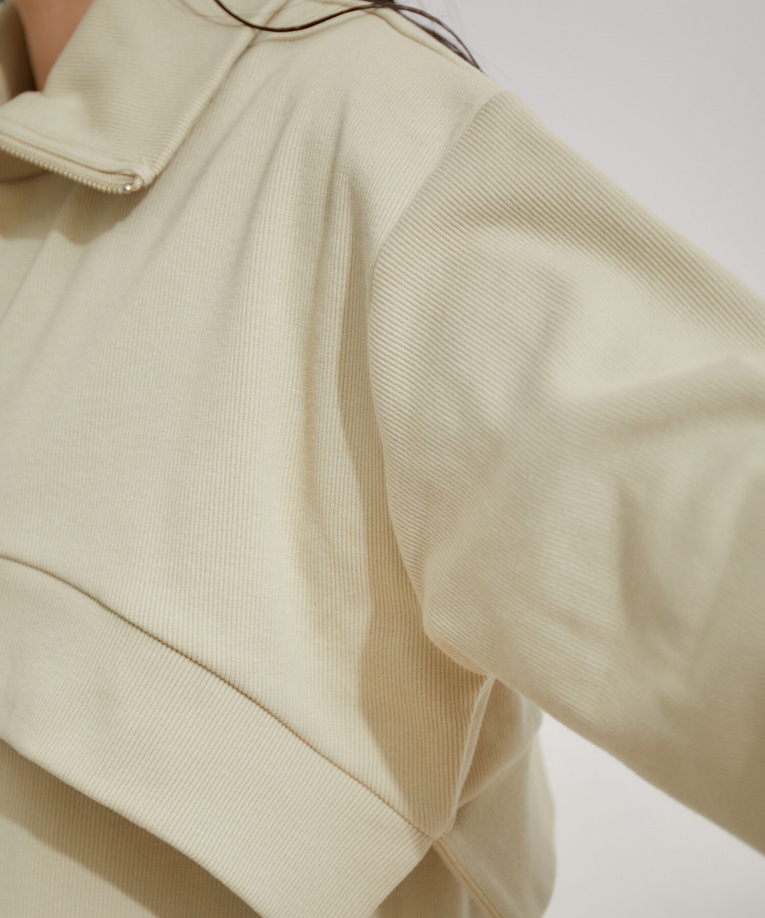 VIS「【洗える】ショートジップカーディガン/リブカットソーワンピース【SET】」|ワンピース|