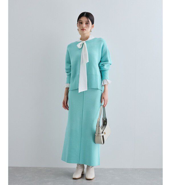 VIS「【セットアップ対応】もちっとニットミラノリブプルオーバー」|ニット・セーター|