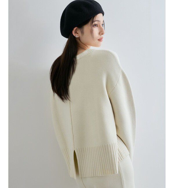 VIS「【セットアップ対応】もちっとニットミラノリブプルオーバー」|ニット・セーター|