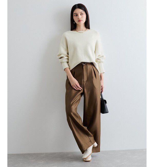 VIS「【セットアップ対応】もちっとニットミラノリブプルオーバー」|ニット・セーター|