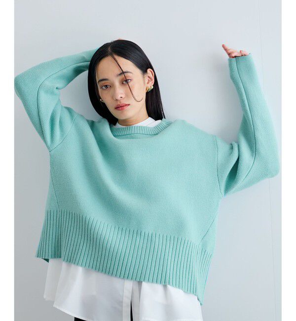 VIS「【セットアップ対応】もちっとニットミラノリブプルオーバー」|ニット・セーター|