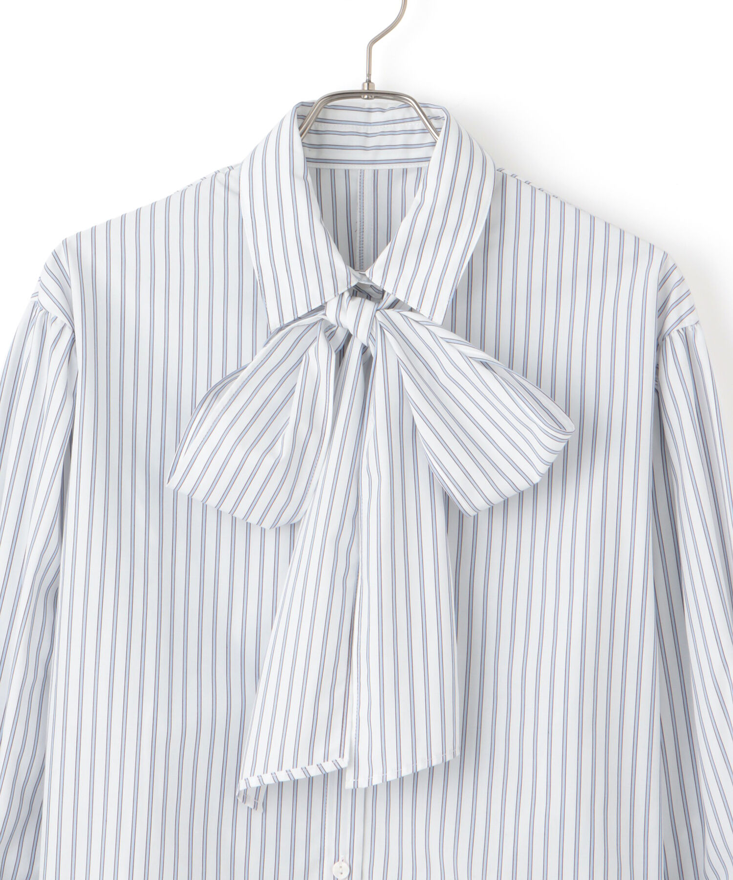 VIS「リボン付きバックシャーリングシャツ」|シャツ・ブラウス|