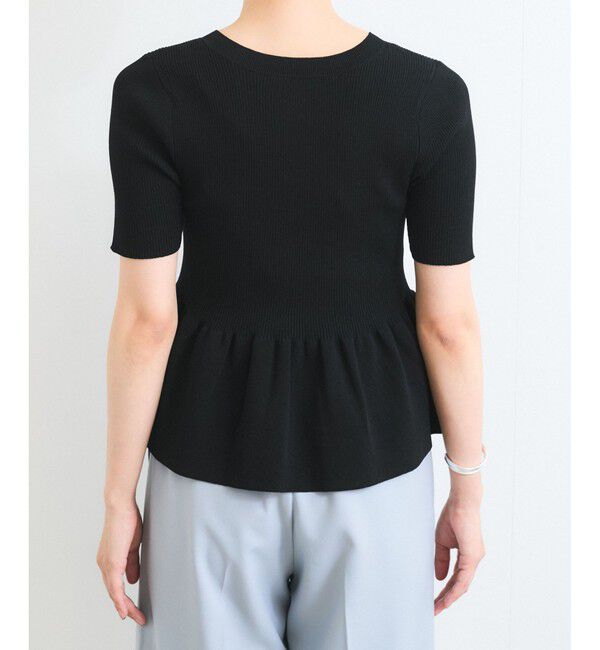 VIS「【アンチピリング】ペプラムハーフスリーブニットカーディガン」|カーディガン|