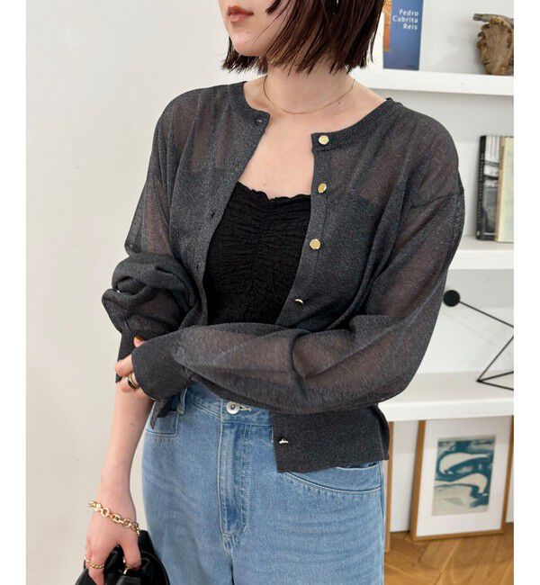 VIS「【WEB限定】ラメシアーカーディガン」|カーディガン|