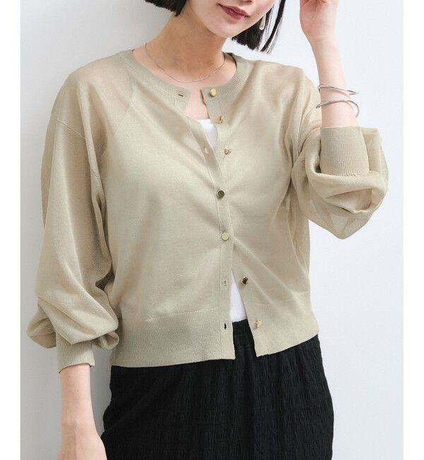 VIS「【WEB限定】ラメシアーカーディガン」|カーディガン|ベージュ(27)