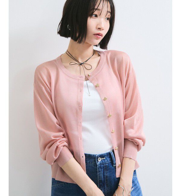 VIS「【WEB限定】ラメシアーカーディガン」|カーディガン|ピンク(63)